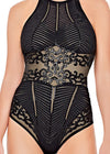 Antique Black Hollow Sexy Backless Ladies Swimwear