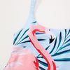 Amazon Europe And The United States New Ladies One-Piece Swimsuit Flamingo Print Bikini Open Back Swimwear Bikini