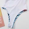 Amazon Europe And The United States New Ladies One-Piece Swimsuit Flamingo Print Bikini Open Back Swimwear Bikini