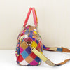 Cowhide Handbags Color Flower Handbags