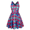 Lace-up Pleated Nightclub Sexy V-neck Dress