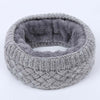 Winter warm men and women bib solid color wool knit plus velvet thick collar European and American scarves
