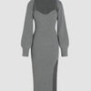 Women's Fashion Suspenders Dress Two-piece Set