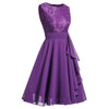 Chiffon dress lace stitching dress dress
