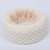 Winter warm men and women bib solid color wool knit plus velvet thick collar European and American scarves