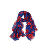 Red Poppy Scarf Print Long Scarves Flower