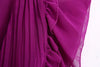 Vintage Women Purple Long Dress Summer Fashion Ladies Elegant Pleated Chiffon Dresses Female Cute Ruffles Dress Girls Chic