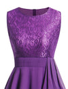 Chiffon dress lace stitching dress dress