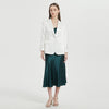 Acetate One Button Neat Slimming Draped Suit Coat