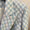Fashionable Women's Double Breasted Braided Check Suit