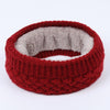 Winter warm men and women bib solid color wool knit plus velvet thick collar European and American scarves
