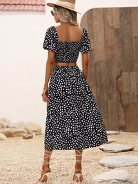 Women's Short-sleeved Dress Two-piece Set