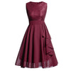 Chiffon dress lace stitching dress dress