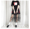 Women's Mesh T-Shirt Dress Two Piece Set