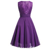 Chiffon dress lace stitching dress dress