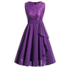 Chiffon dress lace stitching dress dress