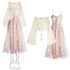 Women's Design Cardigan Dress Two-piece Set