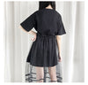 Women's Mesh T-Shirt Dress Two Piece Set