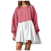 Sweater Dress Loose Long Sleeve Crewneck Pullover Tops Relaxed Fit Sweatshirts Short Dress Autumn And Winter