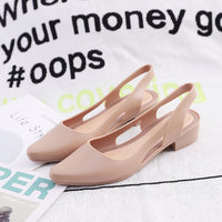 Fashion Casual Sandals Women's Low-cut Plastic Flat Sandals