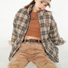 Embroidered American Vintage Plaid Cotton Jacket