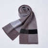 Plaid knitted wool scarf