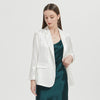 Acetate One Button Neat Slimming Draped Suit Coat