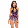 Pull Up To Show Thin Belly Cover Hot Spring With Chest Pad Backless Ladies Swimwear