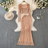 Hip-wrapped Skirt Evening Dress Two-piece Set