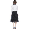 Women's Jacket Rhombus Mesh Dress Two Piece Set