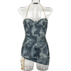 Backless Body Shaping Dress Two-piece Set
