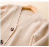 Women's Autumn And Winter New Pure Wool Cardigan