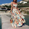 Flower Sleeveless Dress Two Piece Set