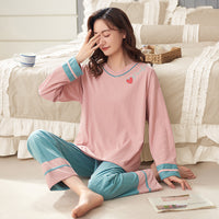 Long-sleeved Trousers Solid Color Two-piece Suit Can Be Worn Outside