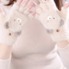Ladies Cute Thickened Plush Gloves