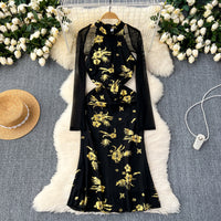 Dress Two-piece Set Outer Long-sleeves Blouse