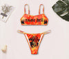 3D Skull And Starry Sky Print Bikini Ladies Split Swimwear