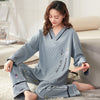 Long-sleeved Trousers Solid Color Two-piece Suit Can Be Worn Outside