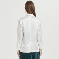 Acetate One Button Neat Slimming Draped Suit Coat