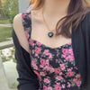 Women's Floral Halter Dress Cardigan Two-piece Set