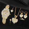 Full Diamond Bracelet Watch Suit Women's Quartz Watch Fashion Jewelry