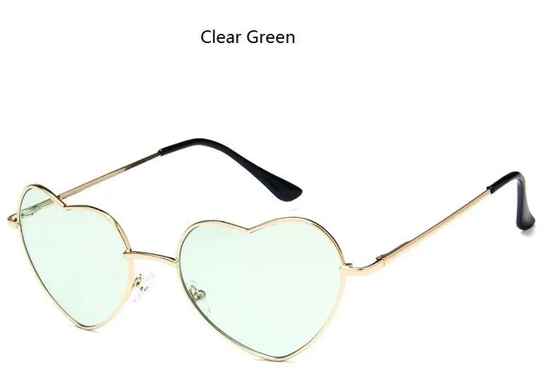 Heart Shaped Sunglasses metal Women Brand Designer Fashion LOVE Clear Ocean Lenses Sun Glasses Oculos UV400