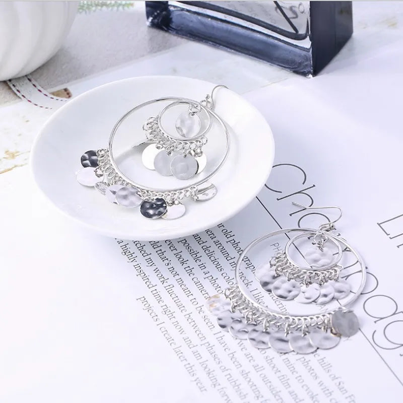 2020 Fashion Statement Clip On Earrings Big Round Geometric No Pierced Ear Clips for Women Hanging Earring modern Jewelry