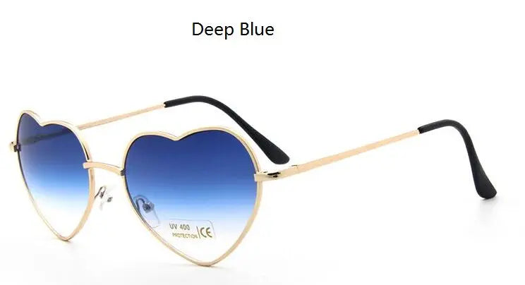 Heart Shaped Sunglasses metal Women Brand Designer Fashion LOVE Clear Ocean Lenses Sun Glasses Oculos UV400