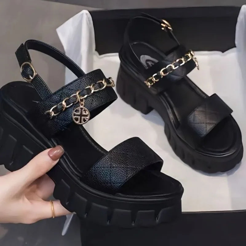 Wedges Heel Platform Sandals For Women Buckles Woman Shoes Comfort Summer Offers Trend Casual On Offer And Wholesale Bulk