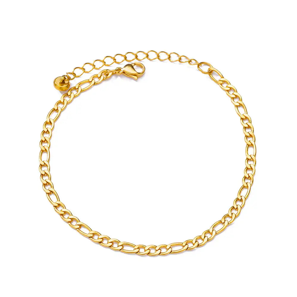 Anklets For Women Summer Beach Accessories Stainless Steel Geometric Chain Anklet Gold Color Leg Bracelets Bodychain Gifts
