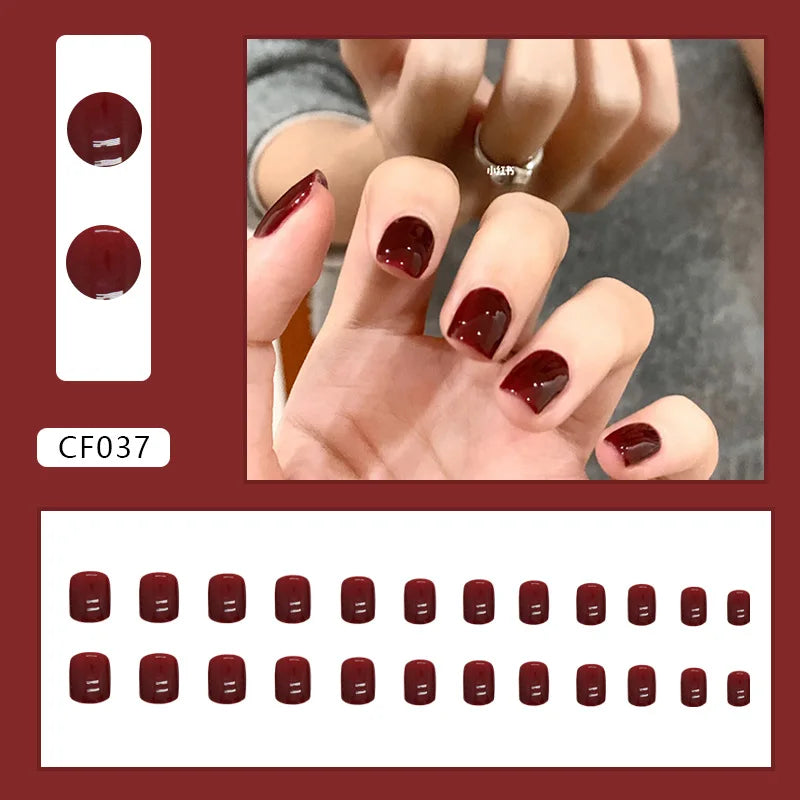 Solid Color Artificial Nails