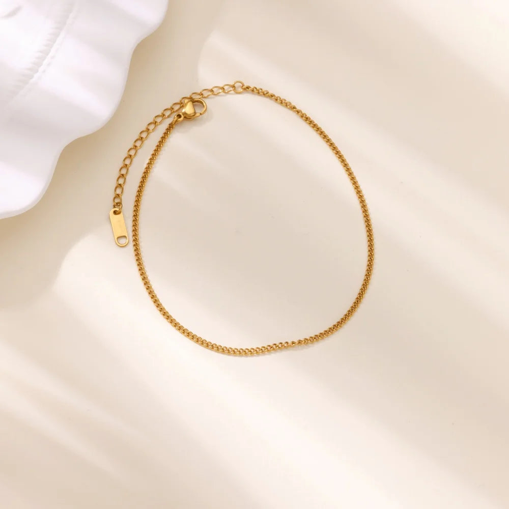 Anklets For Women Gold Color Stainless Steel Heart Anklet Foot Leg Ankle Bracelet Summer Beach Jewelry Accessories Femme