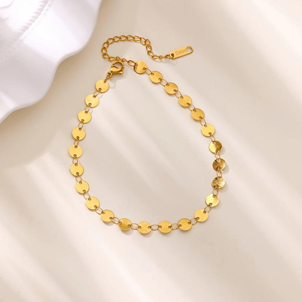 Anklets For Women Gold Color Stainless Steel Heart Anklet Foot Leg Ankle Bracelet Summer Beach Jewelry Accessories Femme