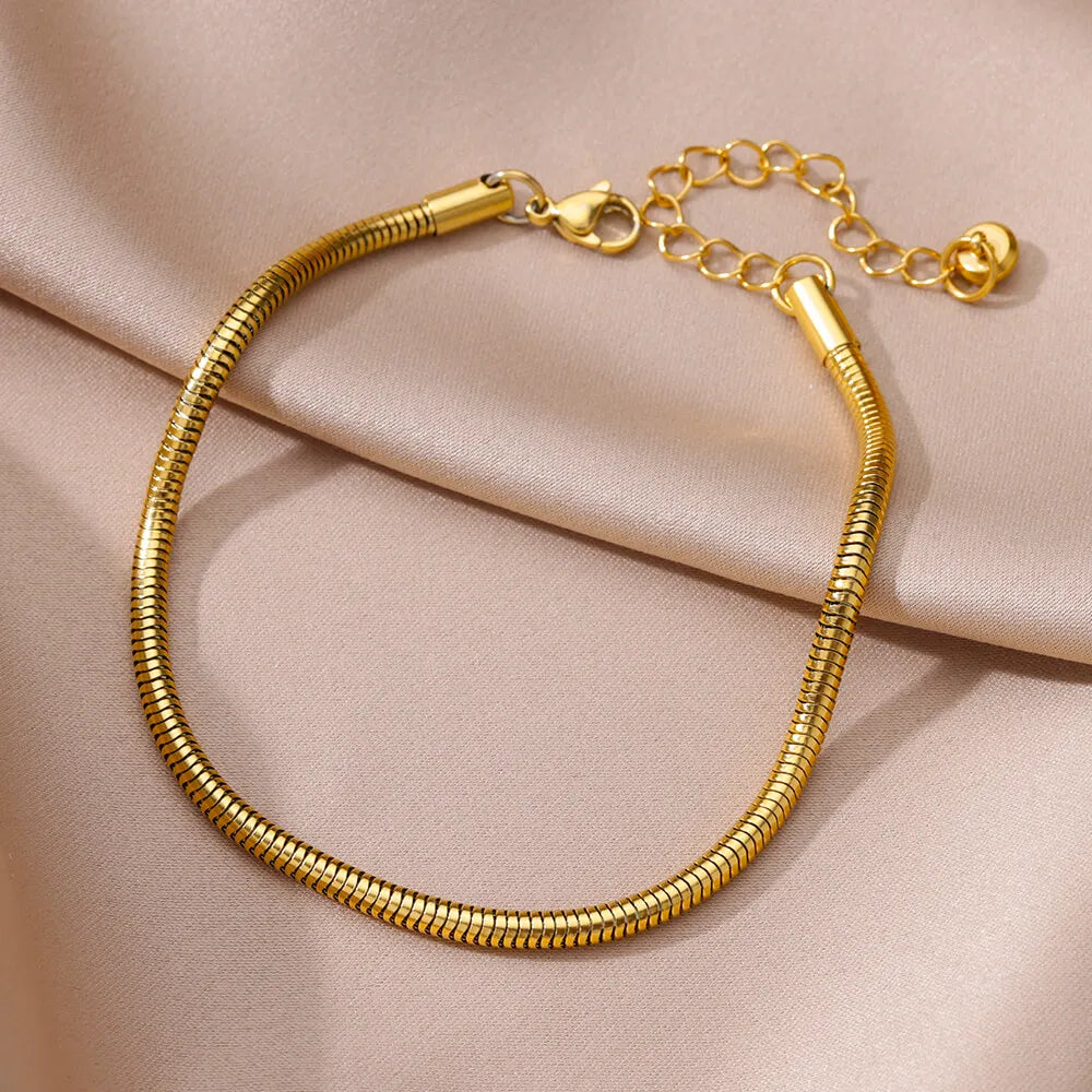 Anklet For Women stainless steel Double layer Foot Bracelet Summer Beach Accessories Leg Bracelets Body Chain Gift